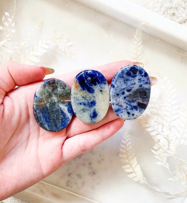 Sodalite Worry Stone Sodalite Halo Quartz